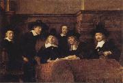 REMBRANDT Harmenszoon van Rijn Tthe Syndics of the Amsterdam oil on canvas